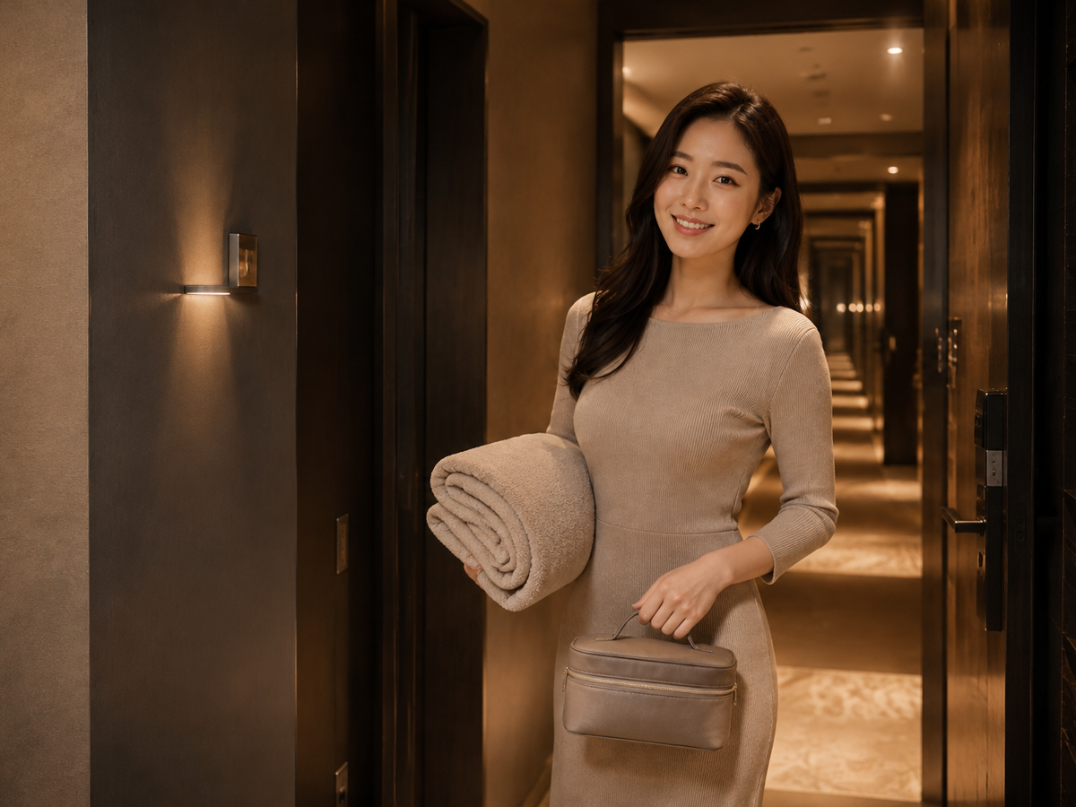 인천 부평구 방문 홈케어 일정을 준비하는 젊은 성인 한국 여성 관리사